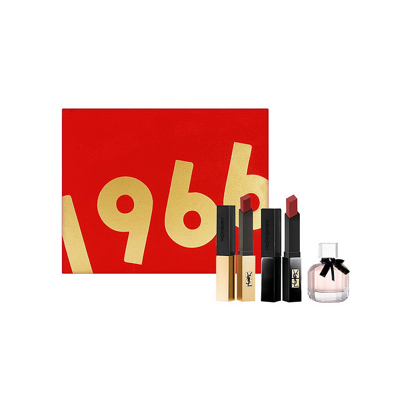 Изображение товара YVES SAINT LAURENT Подарочный набор “1966” с помадой Rouge Pur Couture The Slim, №1966 +№314 + Парфюмерная вода Mon Paris 7.5 мл