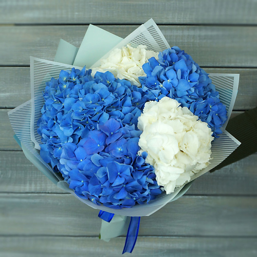 

БУКЕТ МАРКЕТ ДАРИТЕ С УДОВОЛЬСТВИЕМ Букет из 5 гортензий в упаковке, Букет из 5 гортензий в упаковке
