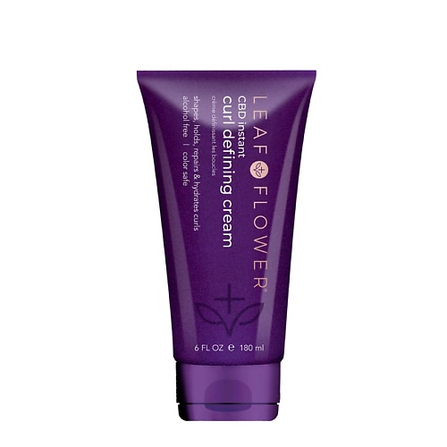 

LEAF & FLOWER Крем для вьющихся волос фиксирующий и контролирующий CBD Instant Curl Defining Cream 180, Крем для вьющихся волос фиксирующий и контролирующий CBD Instant Curl Defining Cream