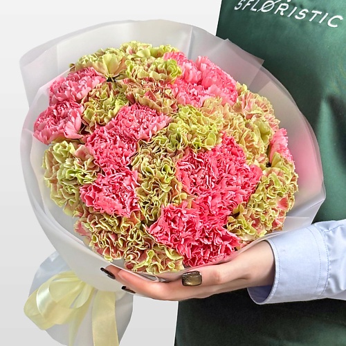 

STUDIO FLORISTIC Букет из розовых и зеленых Гвоздик 35 шт «Эхо Весны», Букет из розовых и зеленых Гвоздик 35 шт «Эхо Весны»