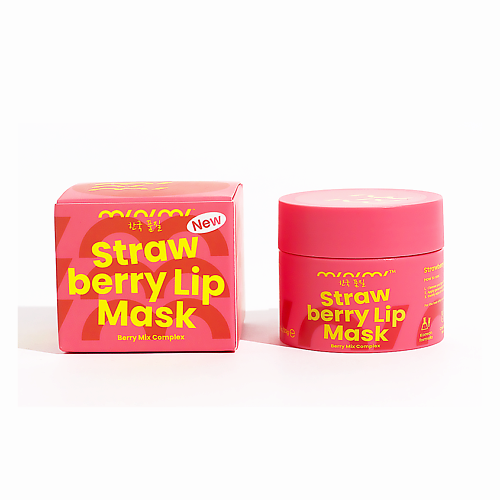 

MINIMI Маска для губ клубничная с гиалуроновой кислотой и витамином Е 20, Маска для губ клубничная с гиалуроновой кислотой и витамином Е