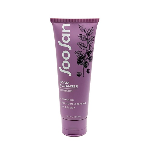 Пенка для умывания SOOSAN Пенка для проблемной кожи с экстрактом черники Foam Cleanser With Blueberry