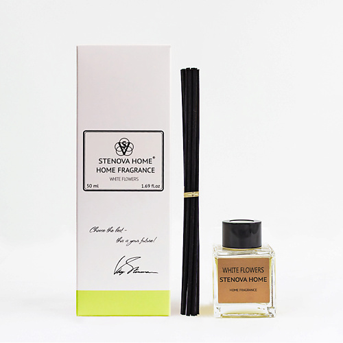 

STENOVA HOME Аромадиффузор с палочками БЕЛЫЕ ЦВЕТЫ 50, Аромадиффузор с палочками БЕЛЫЕ ЦВЕТЫ