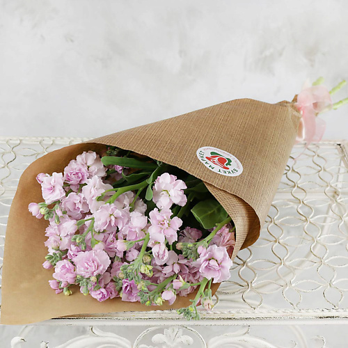 

БУКЕТ МАРКЕТ ДАРИТЕ С УДОВОЛЬСТВИЕМ Букет из нежно-розовой маттиолы в крафте, Букет из нежно-розовой маттиолы в крафте