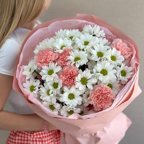 

CHALET GREEN Букет «Нежность объятий» с хризантемой ромашкой, Букет «Нежность объятий» с хризантемой ромашкой