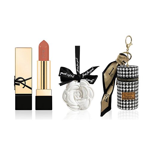 

YVES SAINT LAURENT Подарочный набор с помадой Rouge Pur Couture и аксессуарами, Подарочный набор с помадой Rouge Pur Couture и аксессуарами