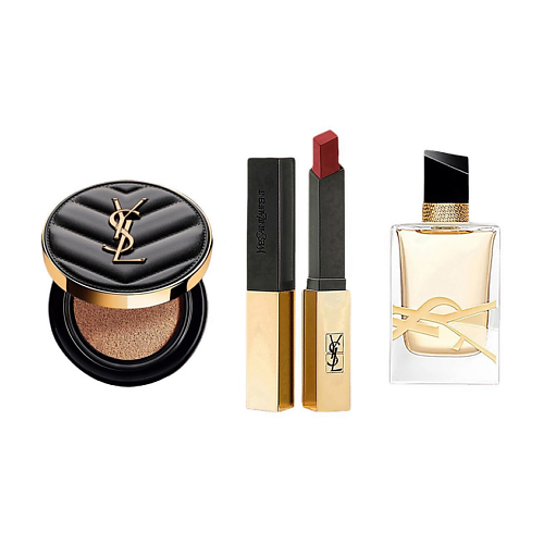 

YVES SAINT LAURENT YSL Набор миниатюр: Кушон+Губная помада + Парфюмерная вода Libre, YSL Набор миниатюр: Кушон+Губная помада + Парфюмерная вода Libre