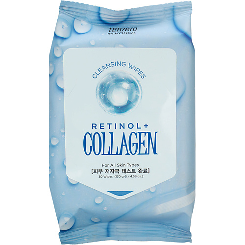

TENZERO Мицеллярные салфетки с ретинолом и коллагеном Cleansing Wipes Retinol + Collagen for All Skin Types, Мицеллярные салфетки с ретинолом и коллагеном Cleansing Wipes Retinol + Collagen for All Skin Types