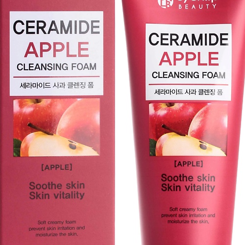 Пенка для снятия макияжа EYENLIP ENL FOAM Пенка для умывания с экстрактом яблока CERAMIDE APPLE CLEANSING FOAM