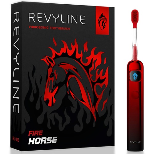 

REVYLINE Электрическая звуковая зубная щетка RL 095 Special Color Edition Fire Horse, Электрическая звуковая зубная щетка RL 095 Special Color Edition Fire Horse