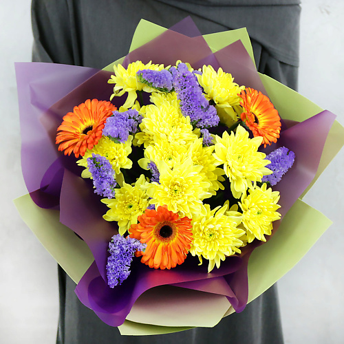 

БУКЕТ МАРКЕТ ДАРИТЕ С УДОВОЛЬСТВИЕМ Букет из гербер и хризантем, Букет из гербер и хризантем