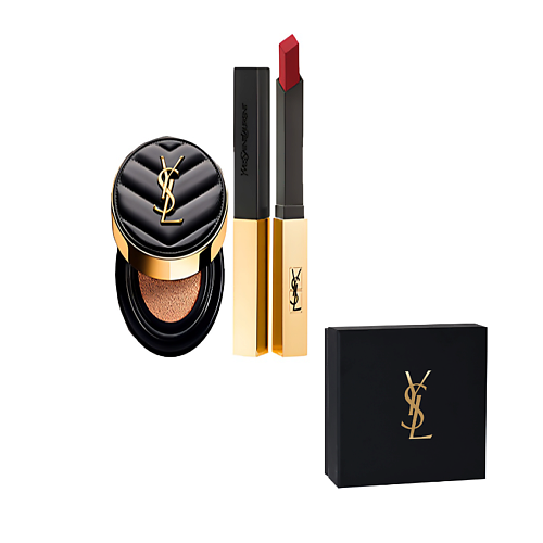 

YVES SAINT LAURENT Кушон Le Cushion Encre de Peau + Помада Rouge Pur Couture, Кушон Le Cushion Encre de Peau + Помада Rouge Pur Couture