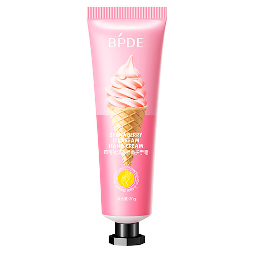 

BPDE Увлажняющий крем для рук с экстрактом клубники 30, Увлажняющий крем для рук с экстрактом клубники