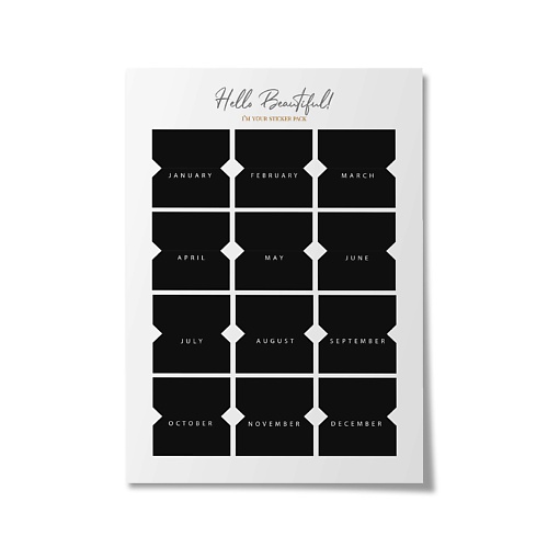 

OMARIE Стикеры-разделители для ежедневника А6, Стикеры-разделители для ежедневника А6