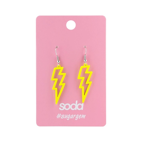 

SODA Серьги LIGHTNING YELLOW #sugargem, Серьги LIGHTNING YELLOW #sugargem