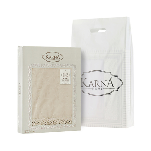 

KARNA Скатерть KDK с гипюром овальная, Скатерть KDK с гипюром овальная