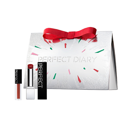 

PERFECT DIARY Подарочный набор: жидкая губная помада + помада стик, Подарочный набор: жидкая губная помада + помада стик