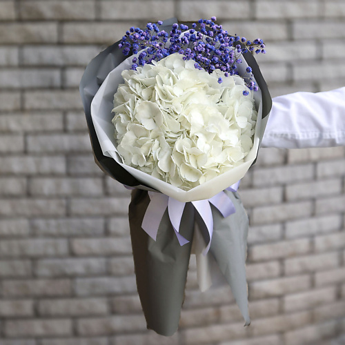 

БУКЕТ МАРКЕТ ДАРИТЕ С УДОВОЛЬСТВИЕМ Букет из белой гортензии и гипсофил, Букет из белой гортензии и гипсофил