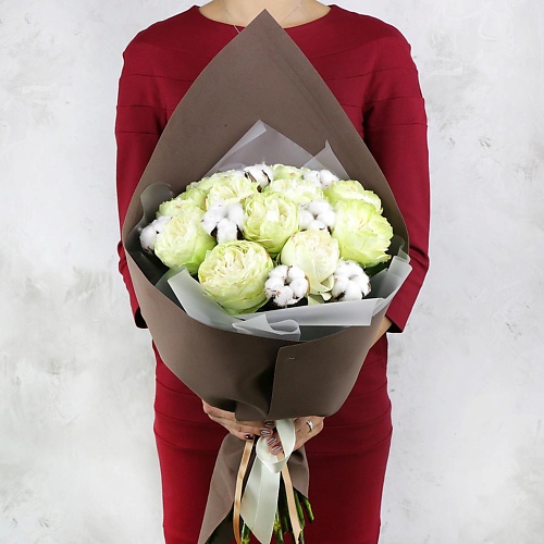

БУКЕТ МАРКЕТ ДАРИТЕ С УДОВОЛЬСТВИЕМ Букет из роз и хлопка, Букет из роз и хлопка