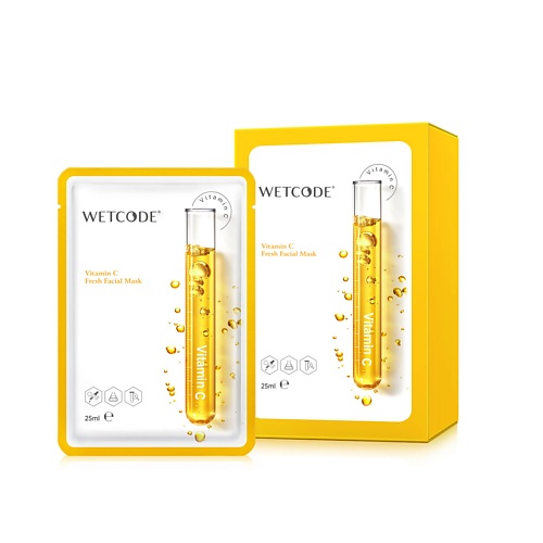 

WETCODE Набор освежающих масок для лица с Витамином С 125, Набор освежающих масок для лица с Витамином С