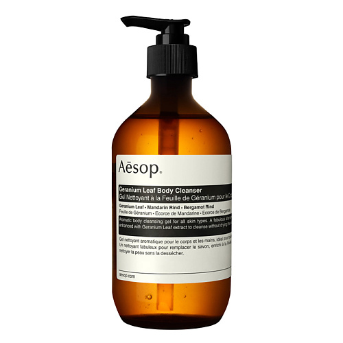 

AESOP Гель для душа Geranium Leaf Body Cleanser 500, Гель для душа Geranium Leaf Body Cleanser