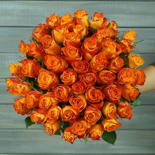 

БУКЕТ МАРКЕТ ДАРИТЕ С УДОВОЛЬСТВИЕМ 65 оранжевых роз с лентой Кения 40 см., 65 оранжевых роз с лентой Кения 40 см.