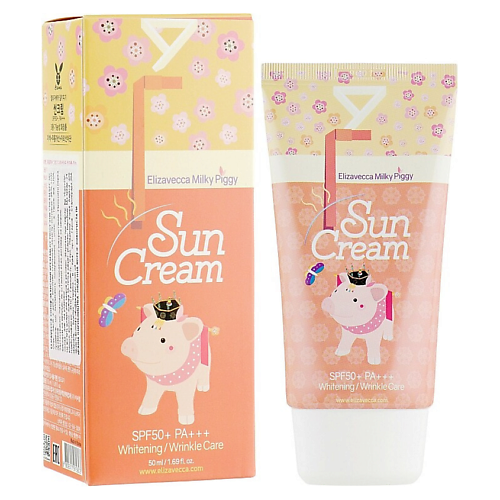 

ELIZAVECCA Солнцезащитный крем для лица с коллагеном Milky Piggy Sun Cream SPF 50+ 50, Солнцезащитный крем для лица с коллагеном Milky Piggy Sun Cream SPF 50+