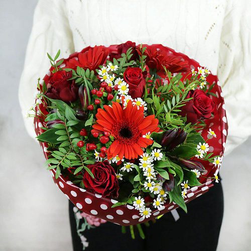 

БУКЕТ МАРКЕТ ДАРИТЕ С УДОВОЛЬСТВИЕМ Букет из гербер, роз и ромашки, Букет из гербер, роз и ромашки