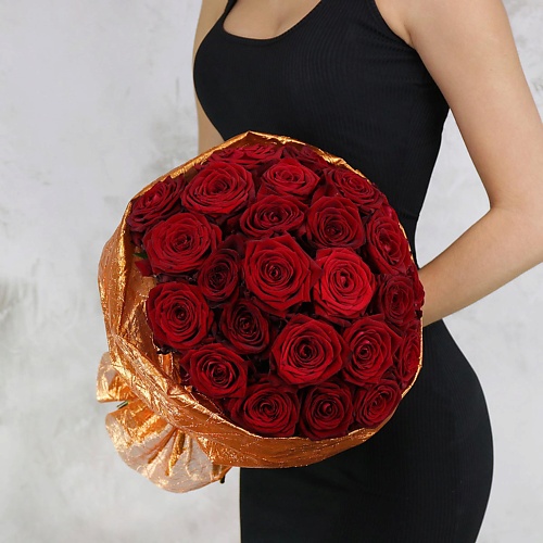 

БУКЕТ МАРКЕТ ДАРИТЕ С УДОВОЛЬСТВИЕМ Букет из 25 красных роз Россия 60 см., Букет из 25 красных роз Россия 60 см.