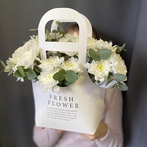 

MERSI FLOWERS Хризантема кустовая в сумочке, Хризантема кустовая в сумочке