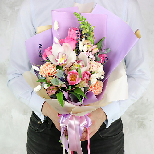 

БУКЕТ МАРКЕТ ДАРИТЕ С УДОВОЛЬСТВИЕМ Букет из тюльпанов, роз и гвоздик в упаковке, Букет из тюльпанов, роз и гвоздик в упаковке