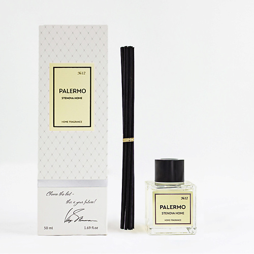 

STENOVA HOME Аромадиффузор с палочками PALERMO №12 50, Аромадиффузор с палочками PALERMO №12