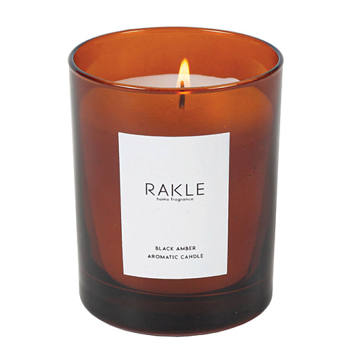 

RAKLE Ароматическая свеча Basic Soft Black Amber Aromatic Candle 170, Ароматическая свеча Basic Soft Black Amber Aromatic Candle