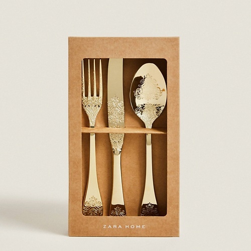 

ZARA HOME Набор столовых приборов с декоративной гравировкой, Набор столовых приборов с декоративной гравировкой