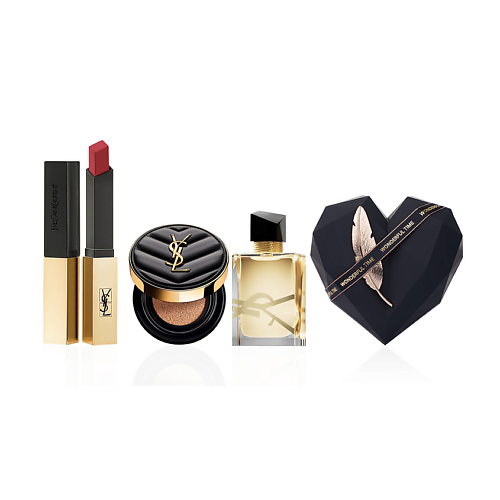 

YVES SAINT LAURENT Помада Rouge Pur Couture The Slim + Le Cushion Encre de Peau + Libre, Помада Rouge Pur Couture The Slim + Le Cushion Encre de Peau + Libre