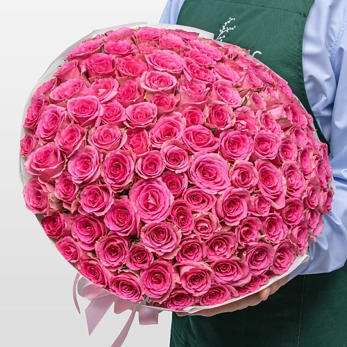 

STUDIO FLORISTIC Букет розовых Роз Кения 40 см 101 шт «Сад Афродиты», Букет розовых Роз Кения 40 см 101 шт «Сад Афродиты»