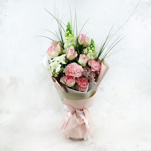 

БУКЕТ МАРКЕТ ДАРИТЕ С УДОВОЛЬСТВИЕМ Букет из роз, гвоздик и леувенбекий, Букет из роз, гвоздик и леувенбекий