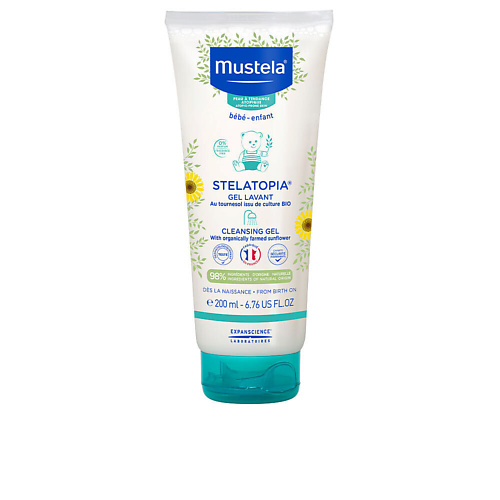 

MUSTELA Деликатный гель для купания Stelatopia для сухой и атопической кожи 200, Деликатный гель для купания Stelatopia для сухой и атопической кожи