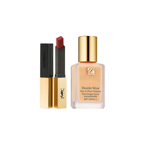 

YVES SAINT LAURENT Помада Rouge Pur Couture The Slim + Тональный крем Estee Lauder Double Wear, Помада Rouge Pur Couture The Slim + Тональный крем Estee Lauder Double Wear