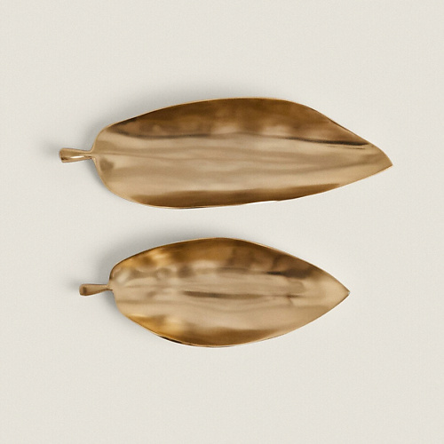 

ZARA HOME Поднос золотой лист, Поднос золотой лист