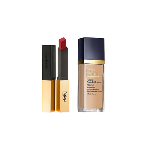 

YVES SAINT LAURENT Помада Rouge Pur Couture The Slim + Тональный крем Aqua Brilliance, Помада Rouge Pur Couture The Slim + Тональный крем Aqua Brilliance