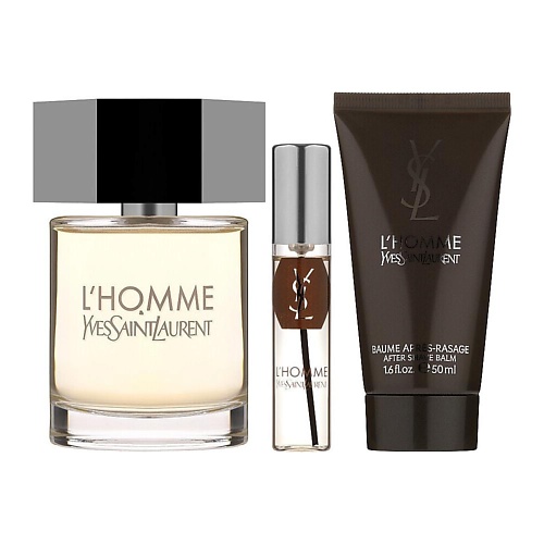 

YVES SAINT LAURENT Набор L'Homme: Туалетная вода + Миниатюра + Бальзам после бритья, Набор L'Homme: Туалетная вода + Миниатюра + Бальзам после бритья