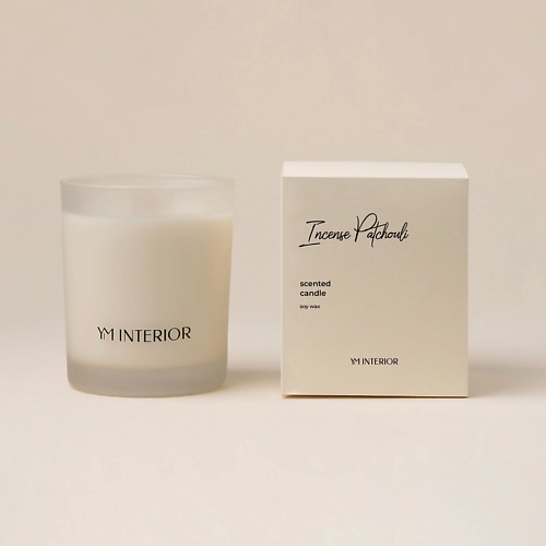 

YM INTERIOR Ароматическая свеча Ладан и пачули 200, Ароматическая свеча Ладан и пачули