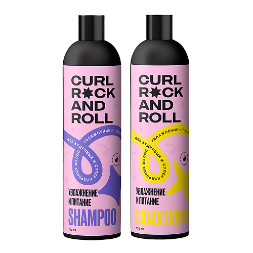 

CURL ROCK AND ROLL Набор шампунь и кондиционер "Увлажнение и питание" для кудрявых волос, Набор шампунь и кондиционер "Увлажнение и питание" для кудрявых волос