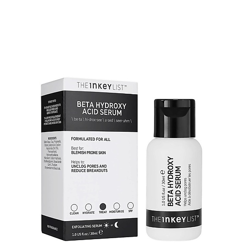 

THE INKEY LIST Сыворотка с салициловой кислотой для проблемной кожи Beta Hydroxy Acid Serum 30, Сыворотка с салициловой кислотой для проблемной кожи Beta Hydroxy Acid Serum