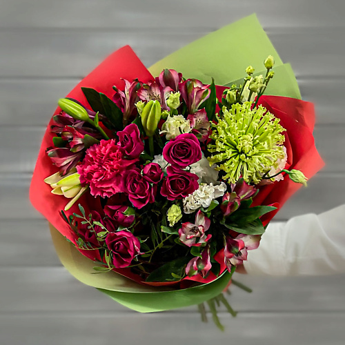 

БУКЕТ МАРКЕТ ДАРИТЕ С УДОВОЛЬСТВИЕМ Букет из альстромерий, роз и хризантемы, Букет из альстромерий, роз и хризантемы