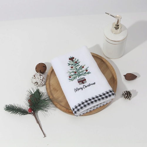

ARYA HOME COLLECTION Полотенце с Вышивкой Рождество 40x60 Merry Tree, Полотенце с Вышивкой Рождество 40x60 Merry Tree