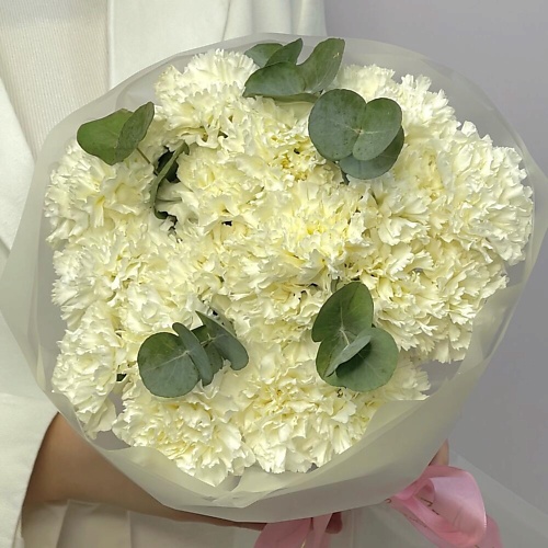 

CHALET GREEN Букет из белых диантусов и эвкалипта, Букет из белых диантусов и эвкалипта