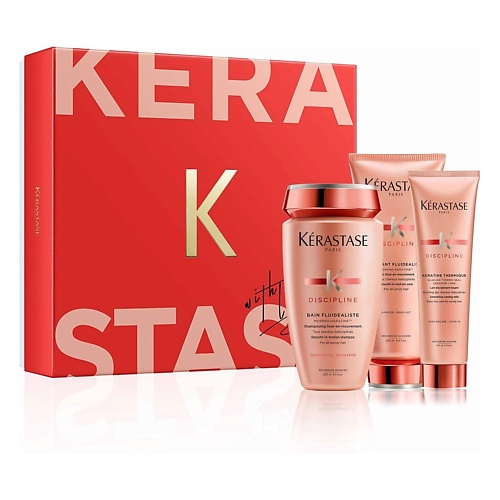 

KERASTASE Набор Discipline: Шампунь + Кондиционер + Термозащитный крем, Набор Discipline: Шампунь + Кондиционер + Термозащитный крем