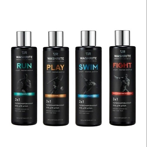 

WASHRITE Гель для душа мужской парфюмированный подарочный набор 1000, Гель для душа мужской парфюмированный подарочный набор